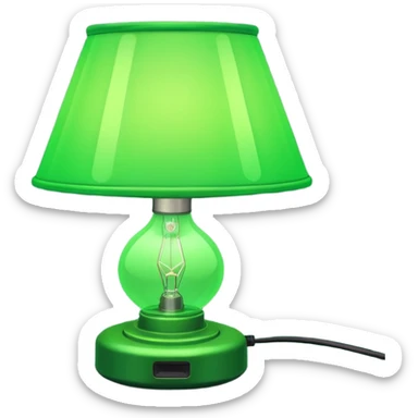 1980s green lighting lamp sticker