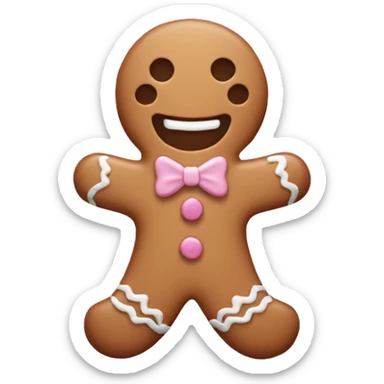 Pastel gingerbread man sticker