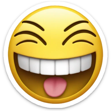 Super happy yellow face sticker