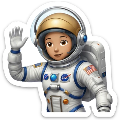 👨‍🚀 Cinematic Realistic Astronaut – A highly detailed depiction of an astronaut in a state-of-the-art space suit, floating weightlessly in the vast expanse of space. The reflective visor captures the distant Earth, while intricate suit details and soft lighting create an immersive sense of realism. sticker