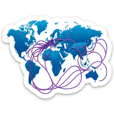 spread of fake news around the world sticker