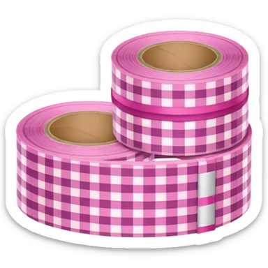 Waho tape pink gingham sticker