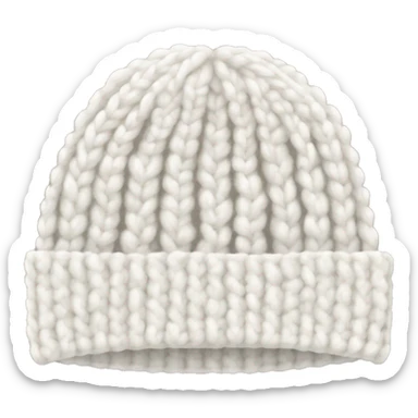 white knitted wool cap piece of clothing sticker