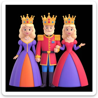 disney king and queen posing sticker