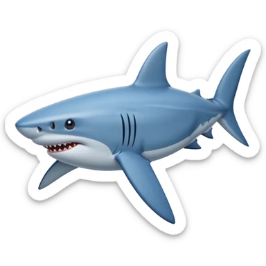 Shark hype blue sticker