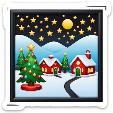 Christmas setting wallpaper style sticker
