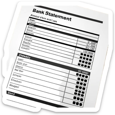 Upload bank statement sticker