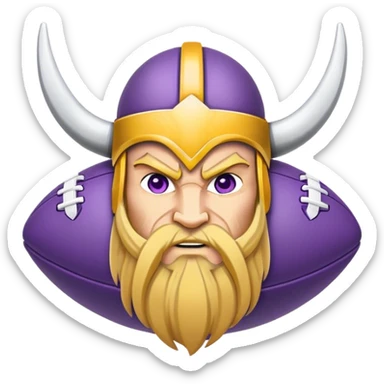 Vikings  logo football  sticker
