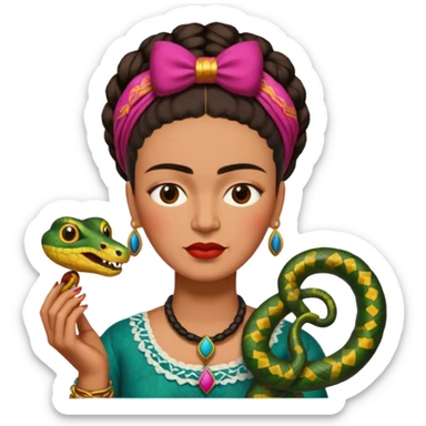 Frida Kahlo with snake sticker