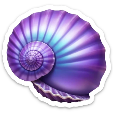 Purple sea shell sticker