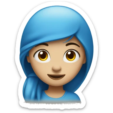 Female smurf  sticker