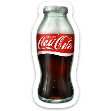 Vintage glass Diet coke sticker