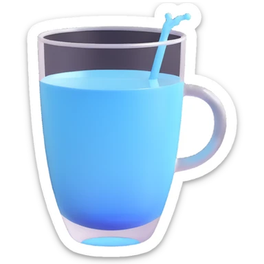  glass with water and without nothing sticker