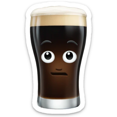 Half drank pint of guiness  sticker