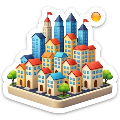 city and home sticker