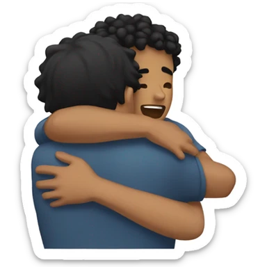 my bf hugging me sticker