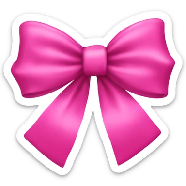 pink christmas bow sticker
