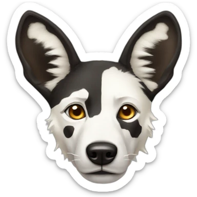 Albino wild African dog  sticker