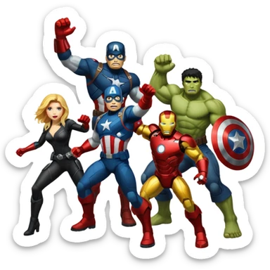 Avengers lineup sticker