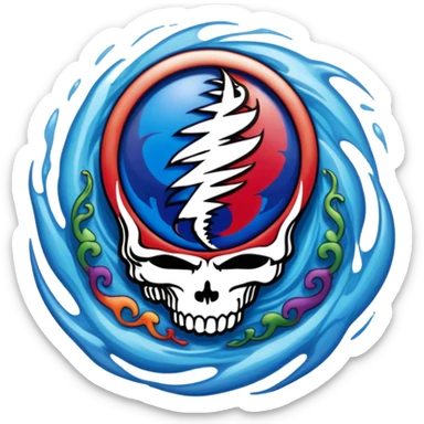 Underwater grateful dead steal your face ￼ sticker