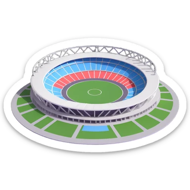 football with Sochi Olympic stadium background sticker