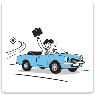 Accountant in blue car drive to Lipetsk sticker