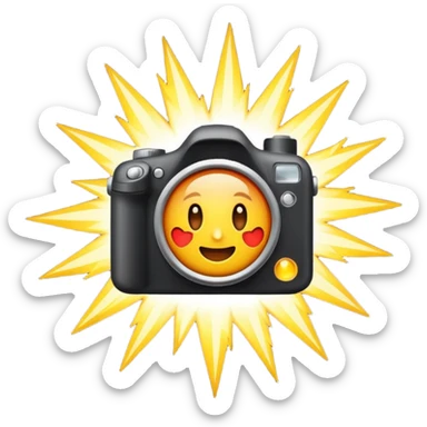 camera flash sticker