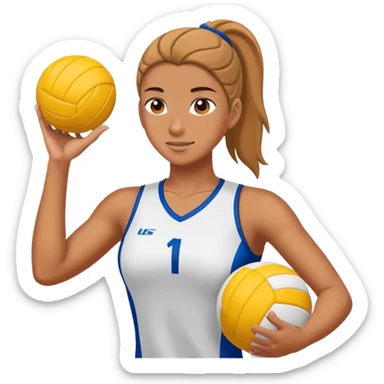 volleyball player sticker
