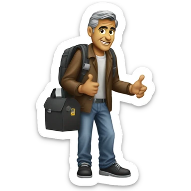 george clooney hitchhiker sticker