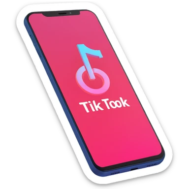 a smartphone with a tiktok video sticker