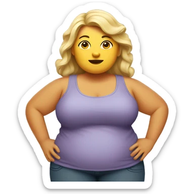 Chubby laid back woman sticker