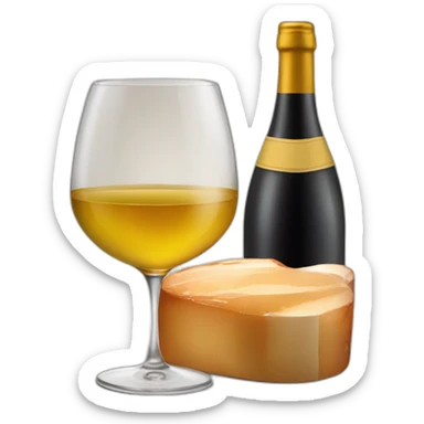 Verre de vin et foie gras sticker