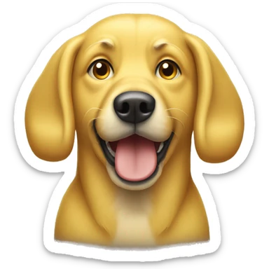 Yellow dog that’s kinda old sticker