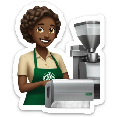 starbucks barista sticker