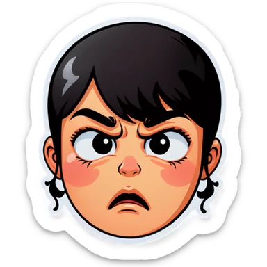 crying pouty face sticker
