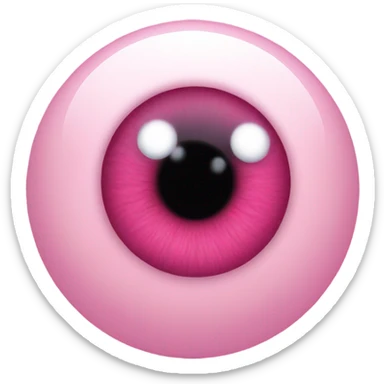 Pink eyeball sticker
