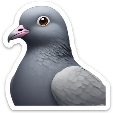 Pigeon with a beard sticker