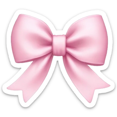 baby pink bow sticker