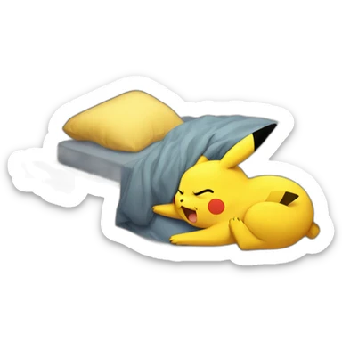 Sleeping pikachu sticker