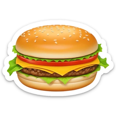 Xi'an Roujiamo Chinese hamburger with meat filling, simplified emoji style with bold outlines and bright colors, cartoon style stuffed flatbread sticker
