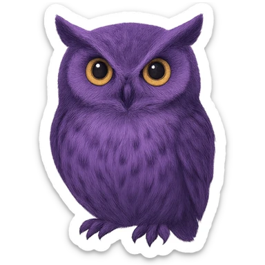 purple owl sticker