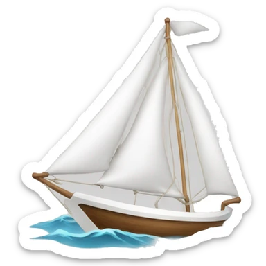 white sailboat sticker