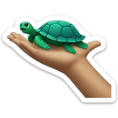 Tortuga con el simbolo de una 🥇 puesta sticker
