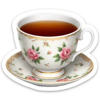 fine china tea cup sticker