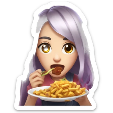 Lylia in mobile legends bang bang holding a name entitled "LawOfDoms" while eating sticker
