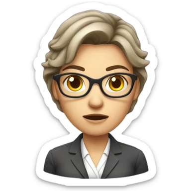 Angry female english teacher sticker