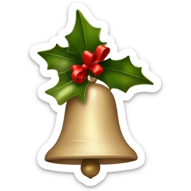 beige Christmas bells sticker