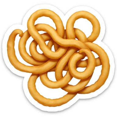 a single curly fry sticker
