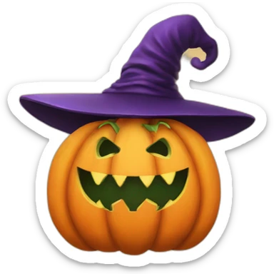 Strega Halloween zucca sticker