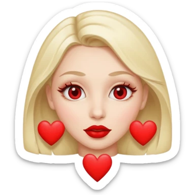 cara con ojos corazón sticker